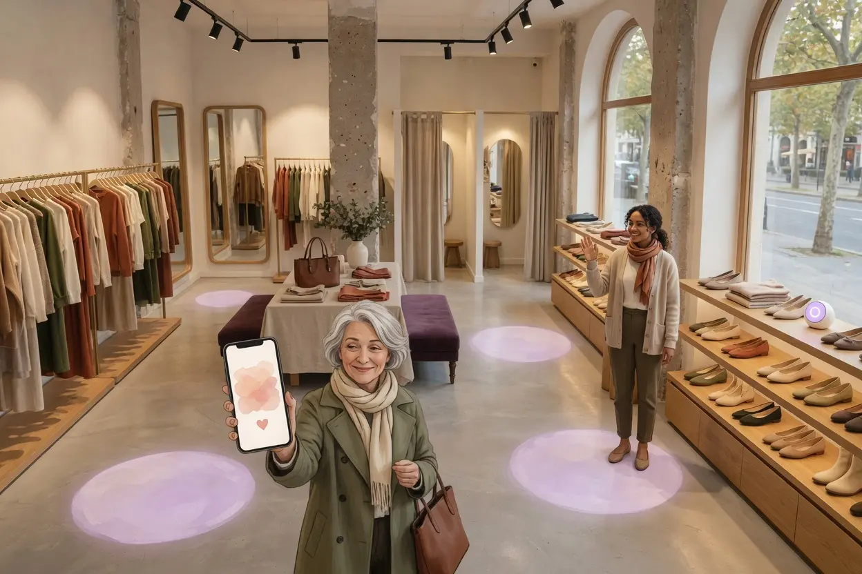Opt-in Bluetooth presence and zoning on a store floor plan